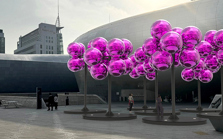 분홍 구름과 초대형 벌룬 캐릭터를 품은 DDP, '디자인&아트' 개최