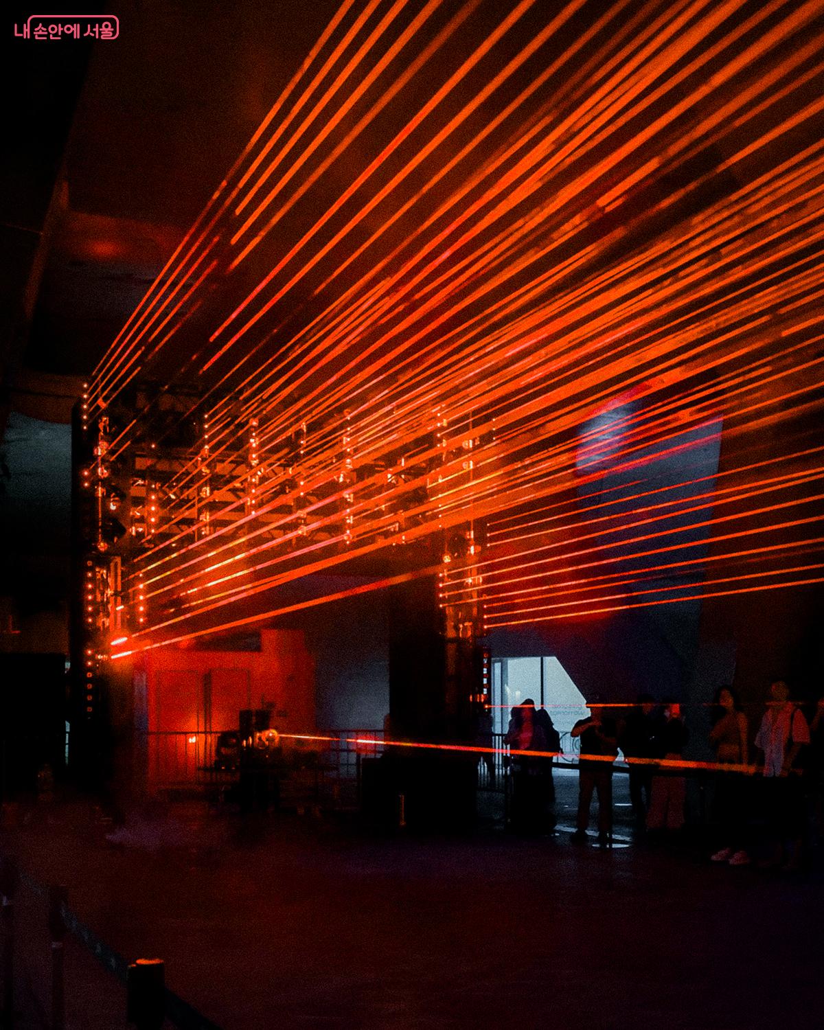 아카 창 작가의 레이저 인스톨레이션 작품 ‘Multimmersion_DDP 25’ ©김아름