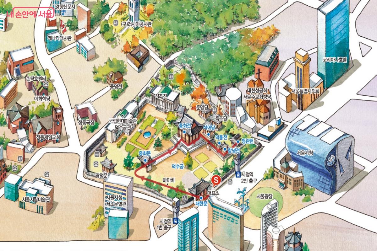 덕수궁 야간 해설 코스 안내 ©비짓서울