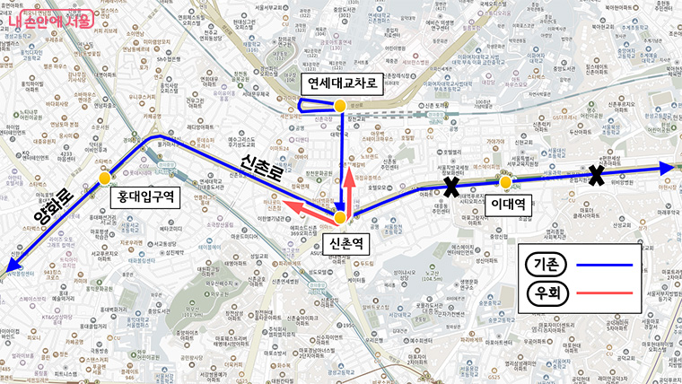  경로2 : 신촌역 회차 (M6724)