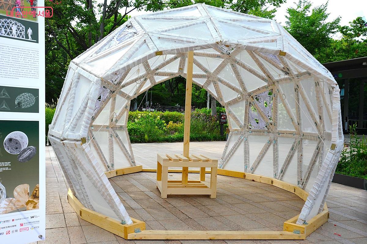 경기대, ‘잠잠(蠶蠶)’은 누에고치 원리를 건축적 장치로 재해석했다. ©조수봉