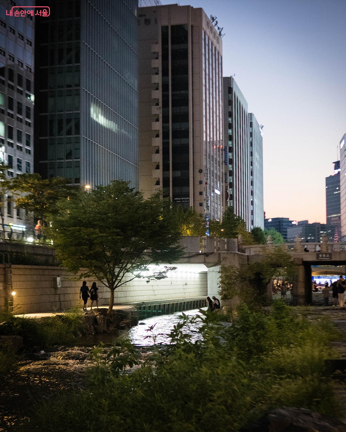 산책로에서 바라본 청계천 &copy;최승훈