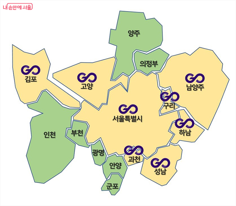 서울 외 지역 중 기후동행카드 이용이 가능한 도시철도 구간 