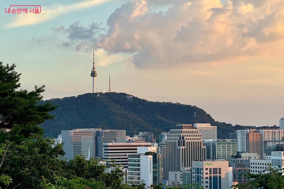 영화에서처럼 대규모 공연장은 없지만 실제로 있으면 어떨까 상상해 보게 되는 남산타워 전경 ©김미정