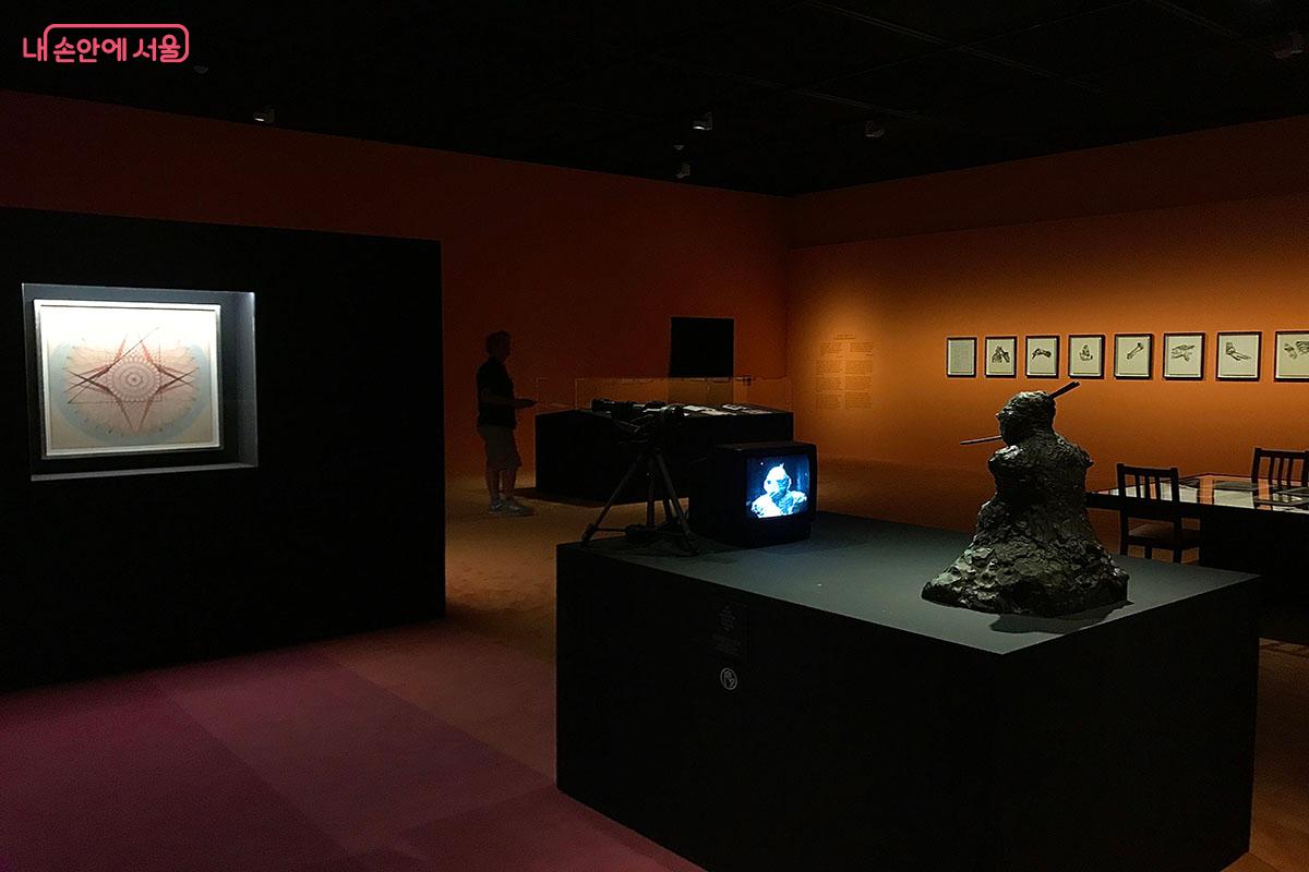 백남준 작가의 '부처'와 '마녀와 영매의 것' 주제 작품 ©이정민