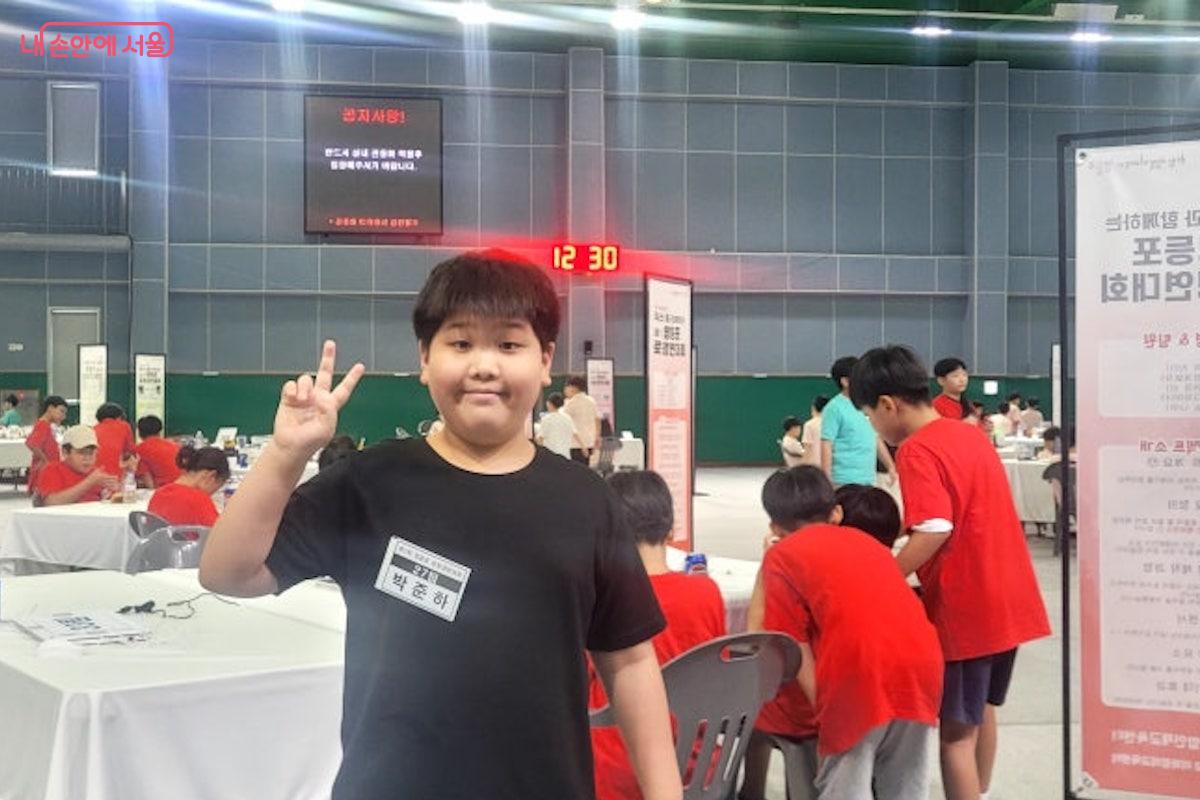 대회 후, 코딩 실력을 키우고 싶다는 박준하 학생 ⓒ김용임