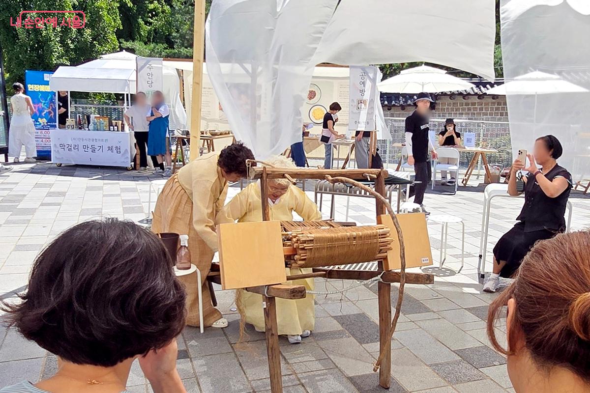 안동포 시연을 볼 수 있었다. ©김윤경