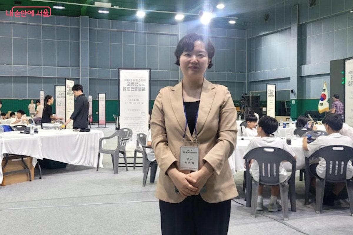 협업을 통해 갈등을 해결해 나가는 과정을 배울수 있었다는 융합인재교육센터 박은희 강사 ⓒ김용임 