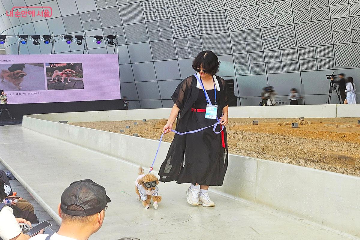 멋진 선글라스 패션을 선보인 ‘댕댕스타’ 참가자와 반려견 ©이정민