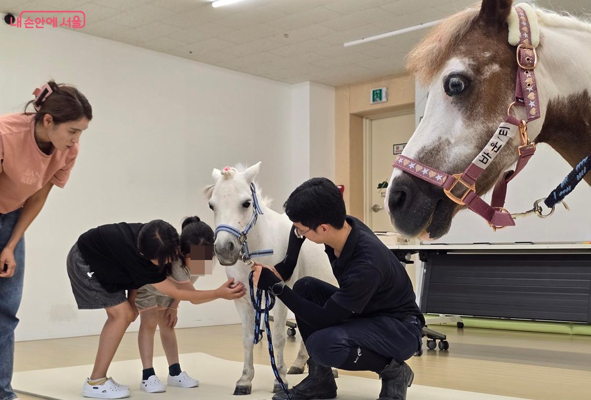 말과의 교감을 배우는 아이들을 만날 수 있다. ©조성희