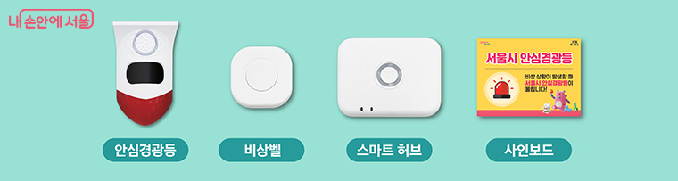 ‘내 가게 지키는 안심경광등’ 지원 물품