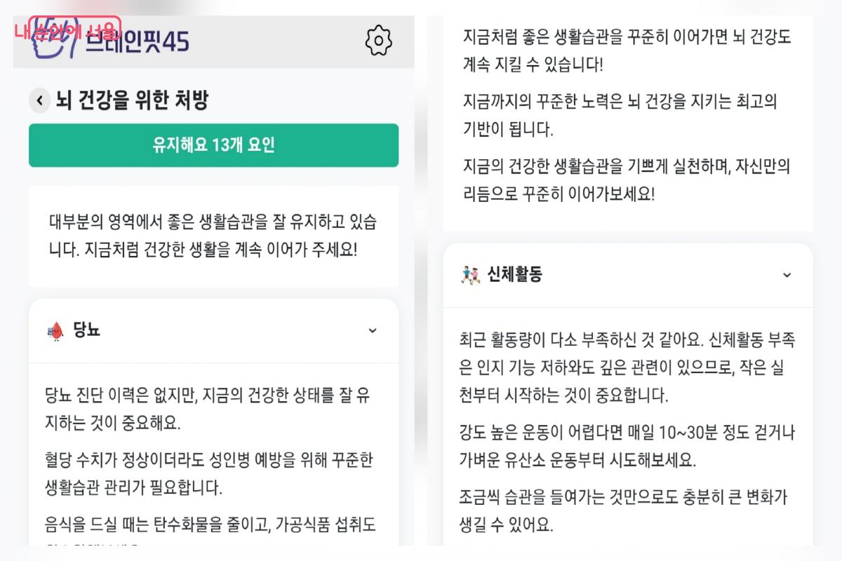 치매 고위험군이면 서울치매안심센터와 연계해 관리를 받을 수 있다. ©브레인핏45