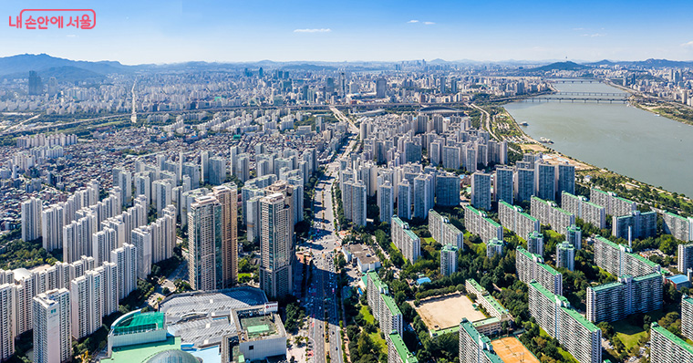 서울의 고층 아파트들
