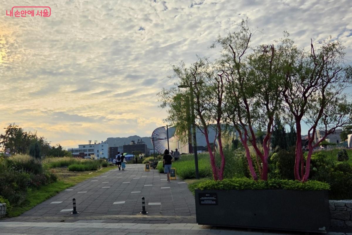 열린송현녹지광장 입구에서는 생명의 나무가 반겨준다. ©김미선