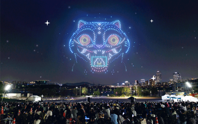 한강 밤하늘에 '케데헌' 뜬다…드론라이트쇼 7일 시작 