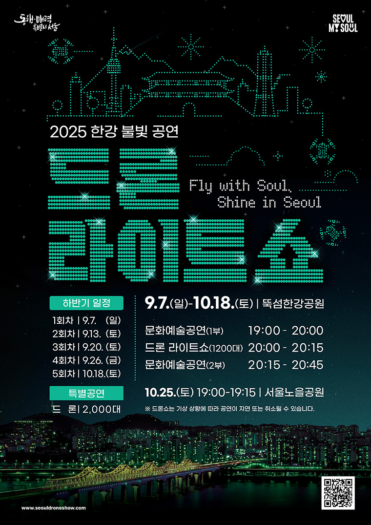  ‘2025년 한강 불빛 공연’ 포스터