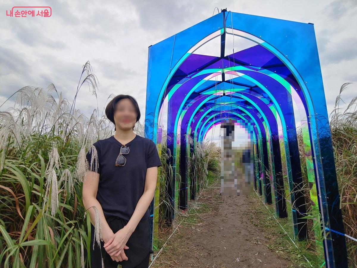 박여주 작가의 <개선문>은 억새밭으로 가는 통로 역할을 한다. ©김병규