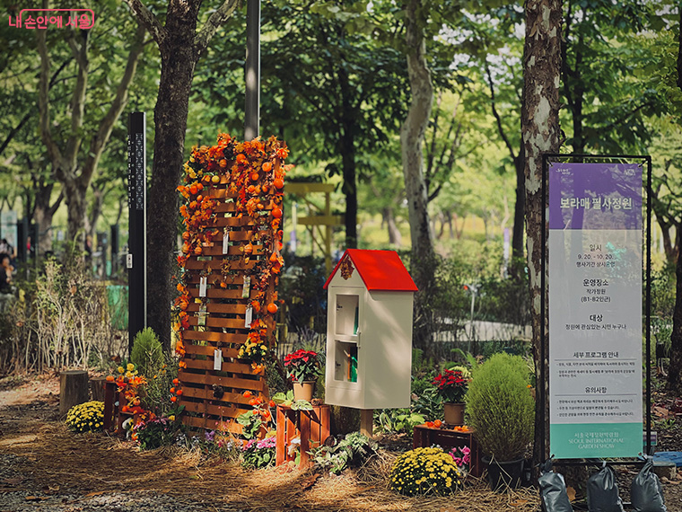 지난 9월 가을 분위기에 맞춰 정원이 재정비됐다.