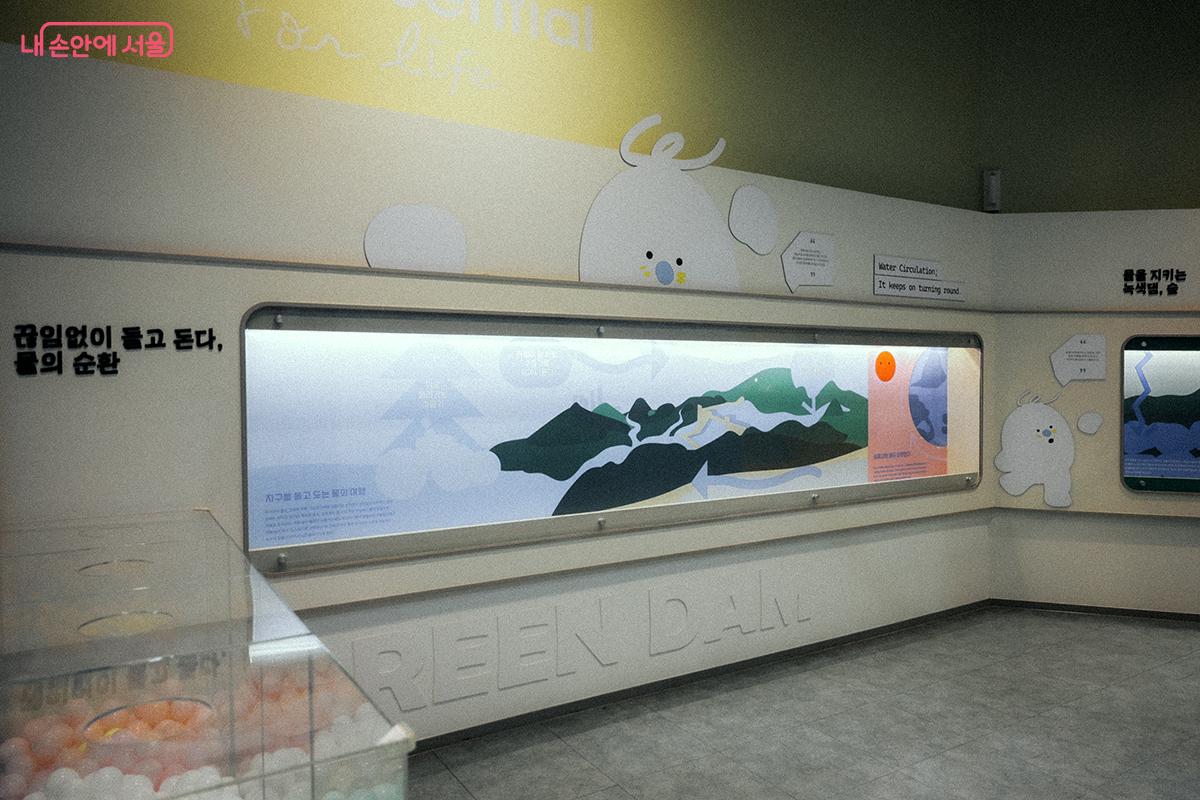 자연 속에서 물이 순환하는 과정을 볼 수 있는 ‘물과환경전시관’ ©김아름