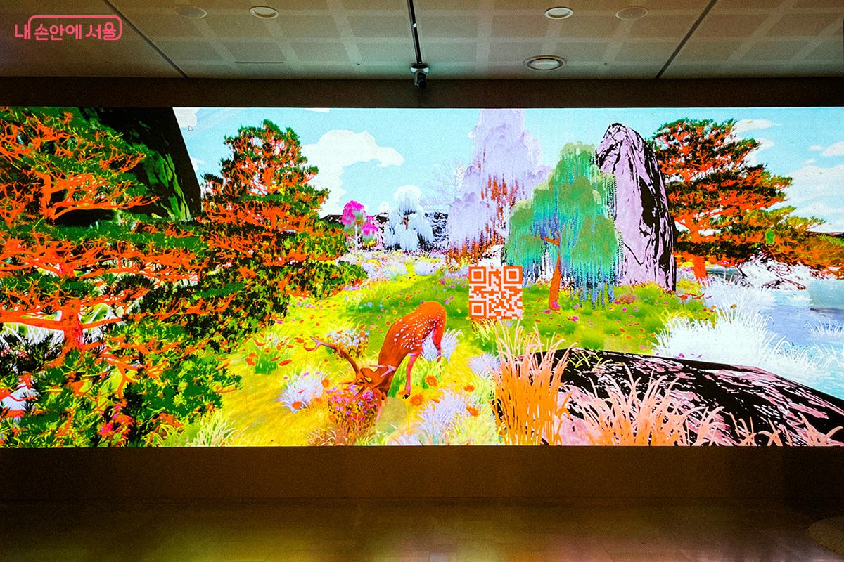 김인나 작가의 작품은 전통 산수화에 현대 디지털 기술을 접목해 재해석했다. ©김아름