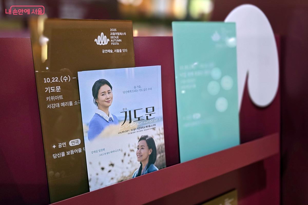 관심 있는 연극 리플릿을 가져올 수 있다. &copy;김윤경