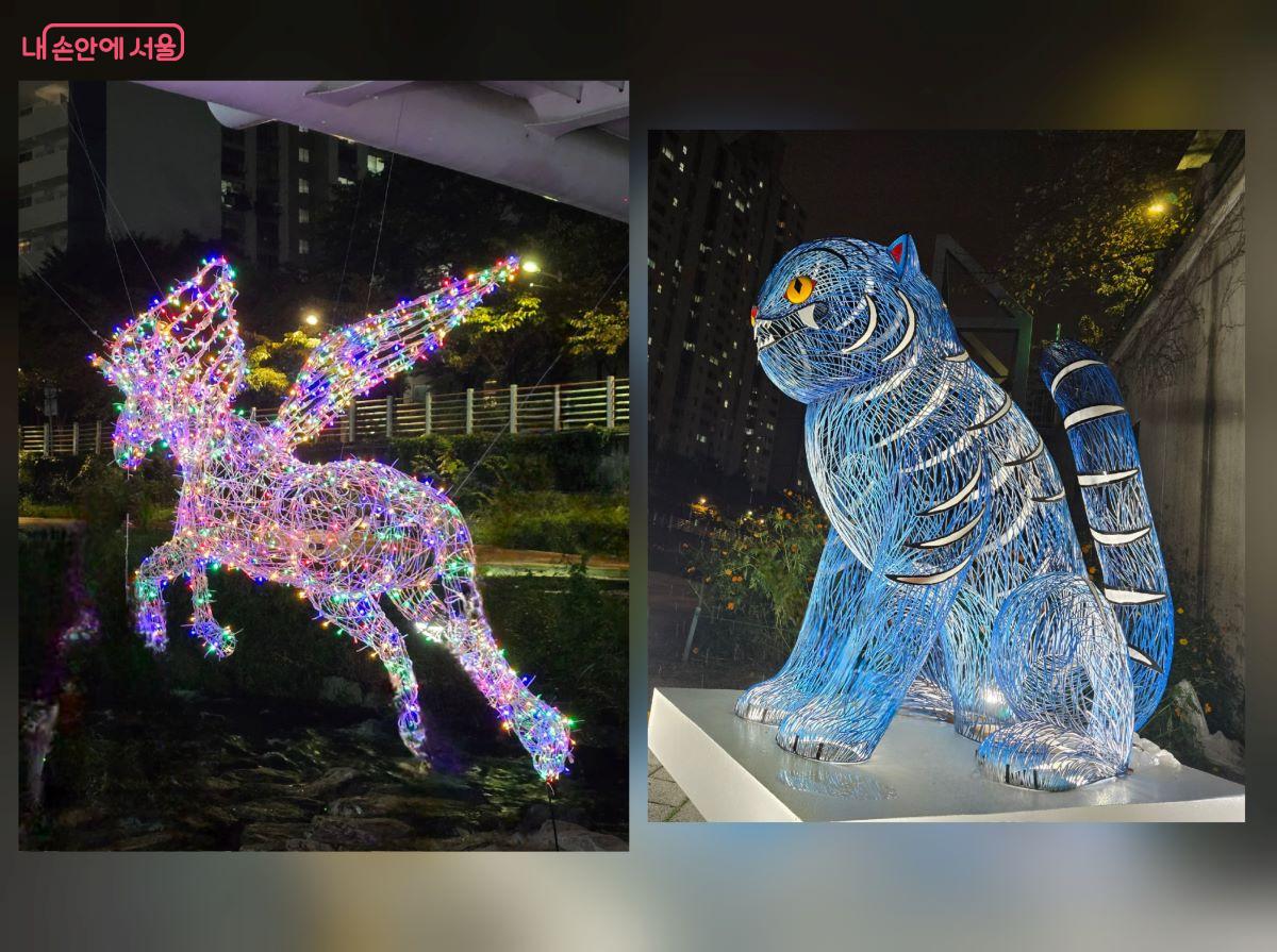 조영철 작가의 와이어 아트 <천마설계도> & <당현천 호랭이> ©김한기