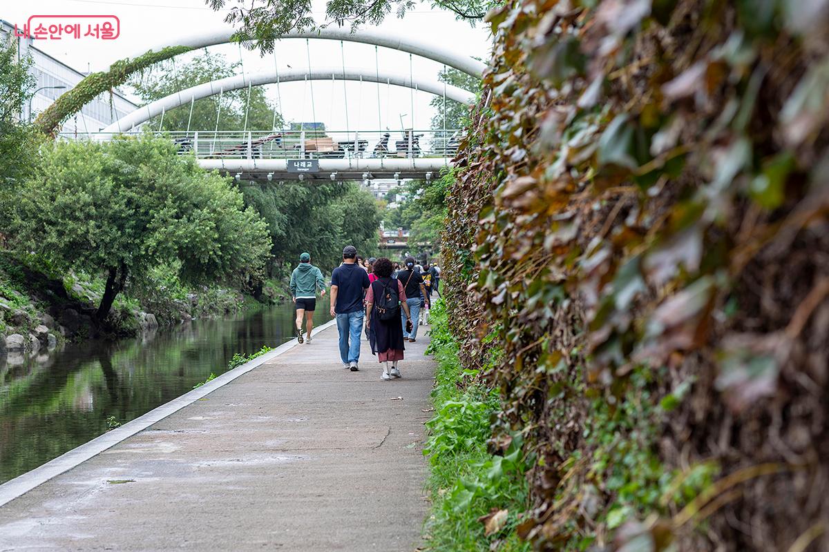 물 흐르듯 도심을 감싸는 청계천, 서울의 숨결에 여유를 더하다. ©문청야