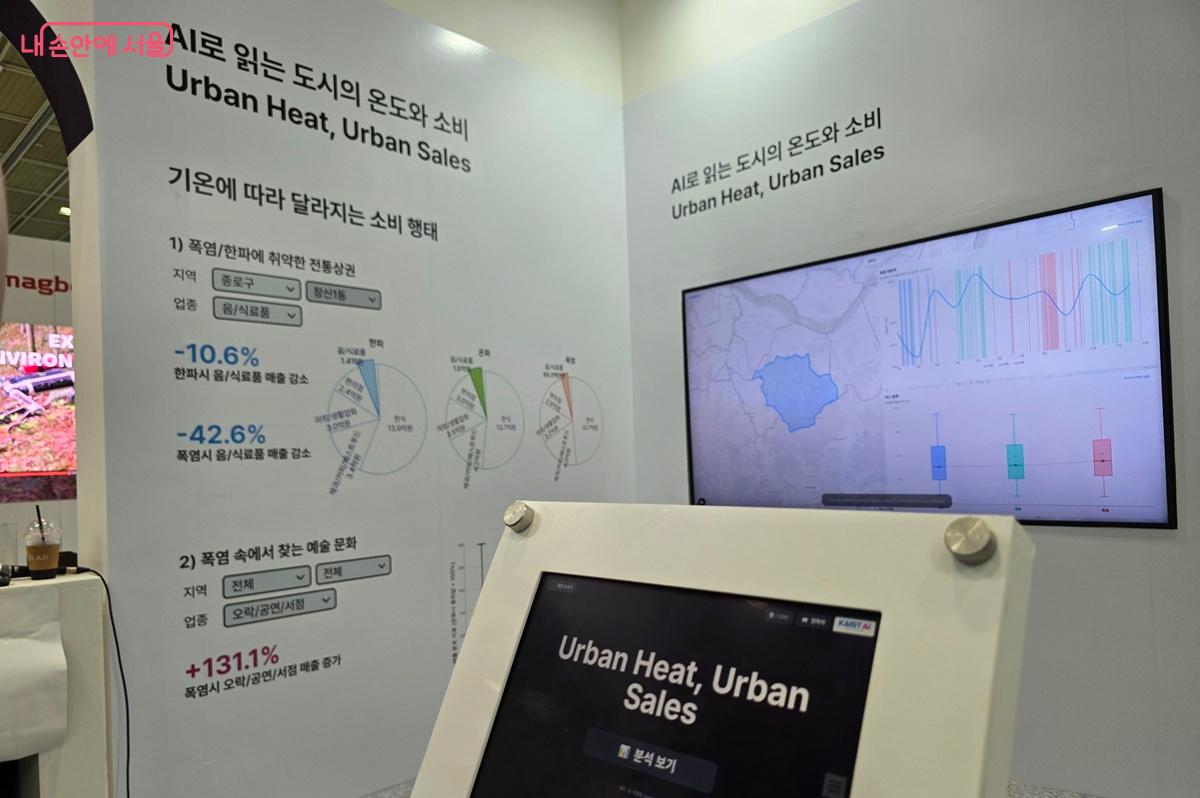 글로벌관의  'AI로 읽는 도시의 온도와 소비' 부스 참관 &copy;조성희
