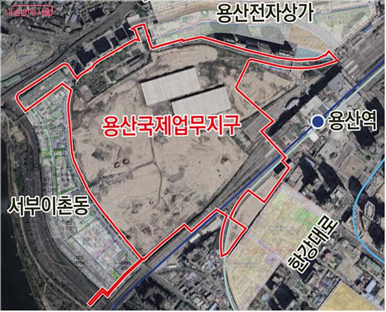 용산국제업무지구 사업지 위치도