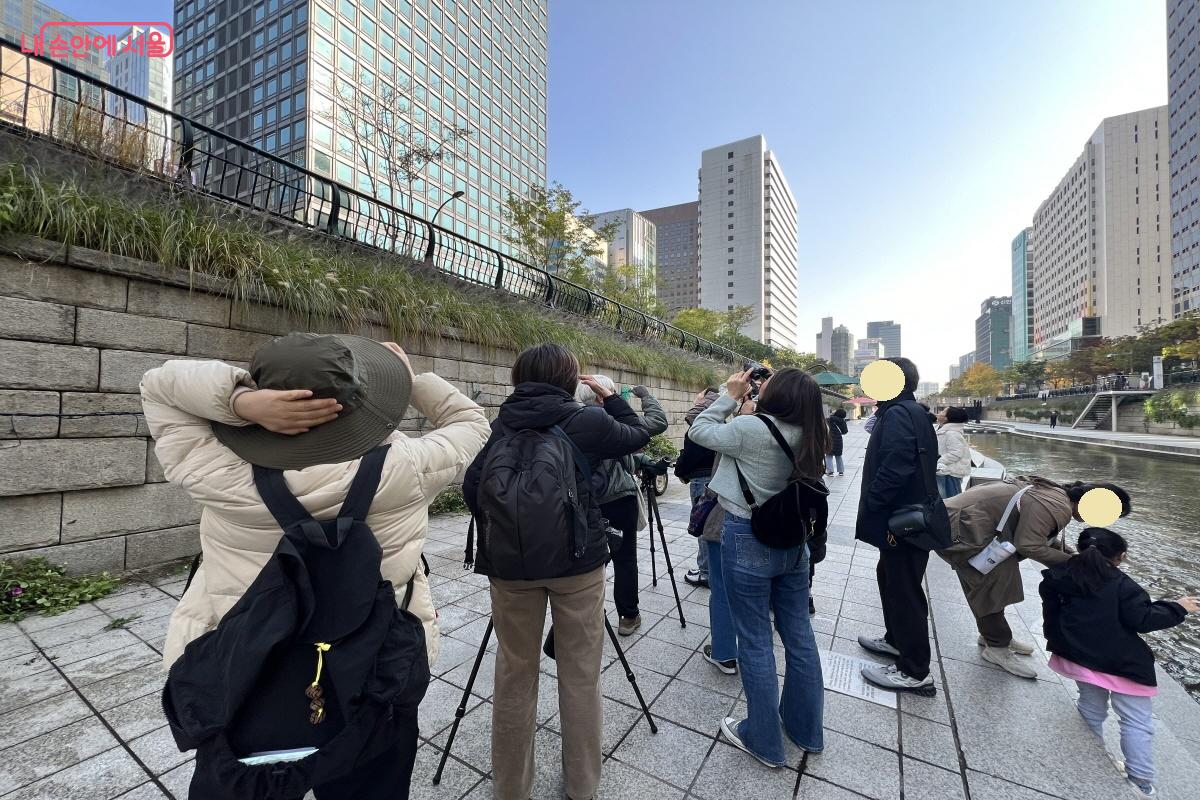 전시 연계 활동으로 탐조 활동이 진행됐다. &copy;박지영