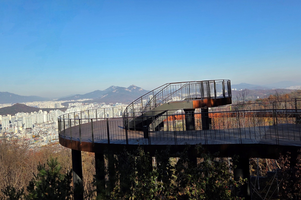 울긋불긋 단풍 숲 위를 거닐다! 이색 보행 경험 '용마산 스카이워크'