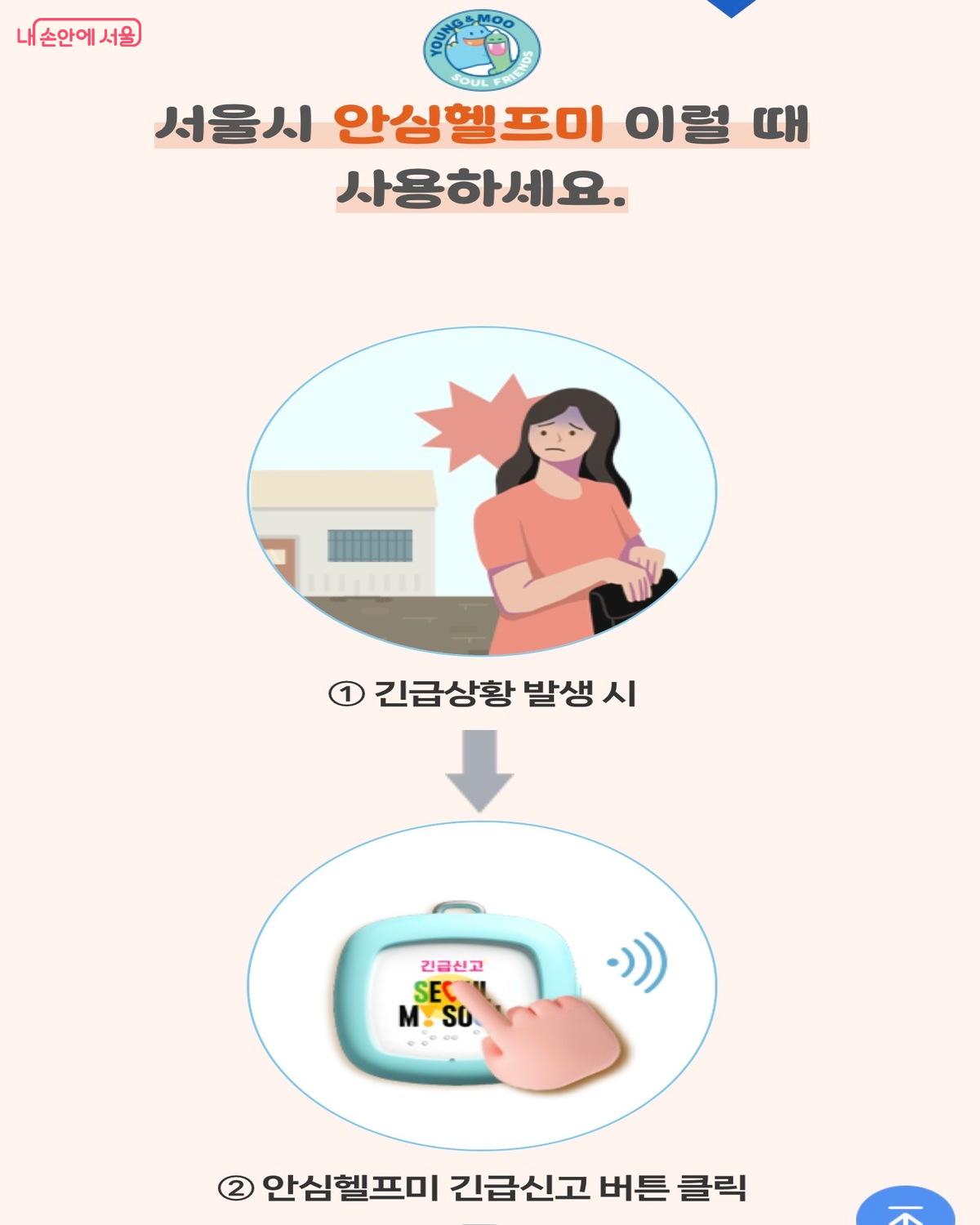 긴급상황 발생 시 서울시 '안심헬프미'를 사용하세요! ©서울시