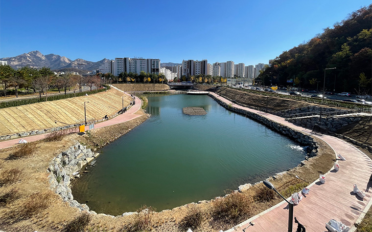 구파발천 유수지, 수변감성 가득 북한산 뷰맛집으로 변신