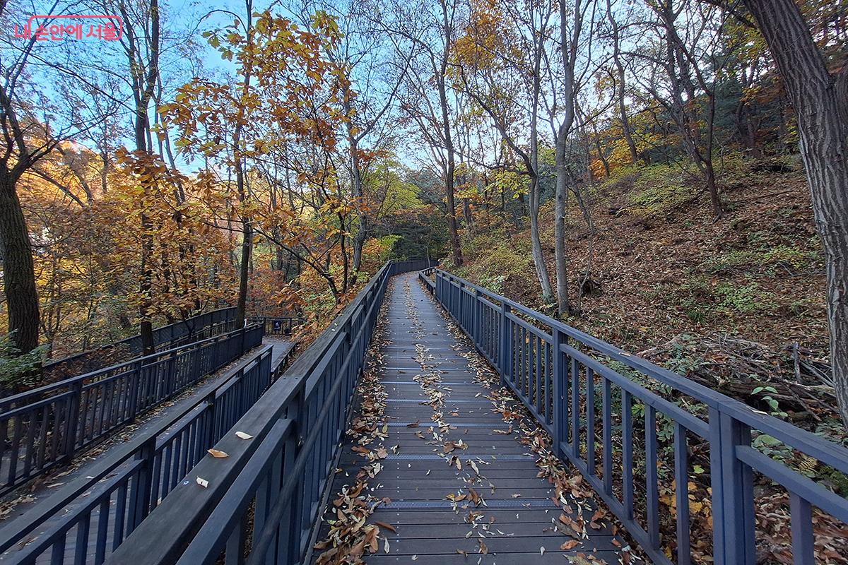 사가정역에서 용마산 스카이워크까지 이어지는 무장애 데크길 &copy;이혜숙