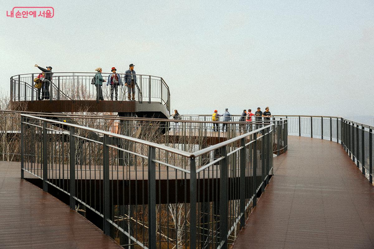 숲과 도심을 한눈에 즐길 수 있는 용마산 스카이워크 전망대 ©김아름