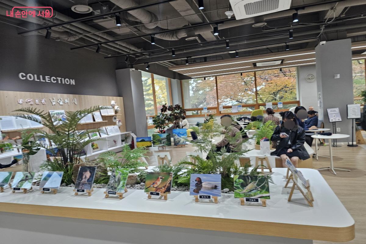 도서관이 아닌 마치 갤러리에 온 것 같은 느낌에 인테리어를 보는 즐거움과 색다르게 활용한 공간 구성이 인상적으로 느껴졌다.ⓒ염지연