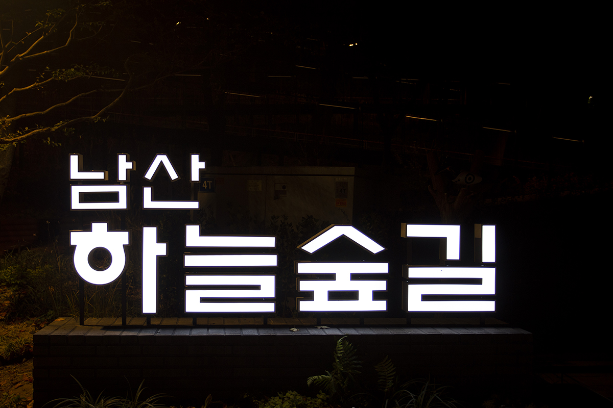 직장인들도 퇴근 후 낭만적인 밤 산책을 즐길 수 있도록 매일 밤 11시까지 야간 조명을 밝힌다. &copy;황재천