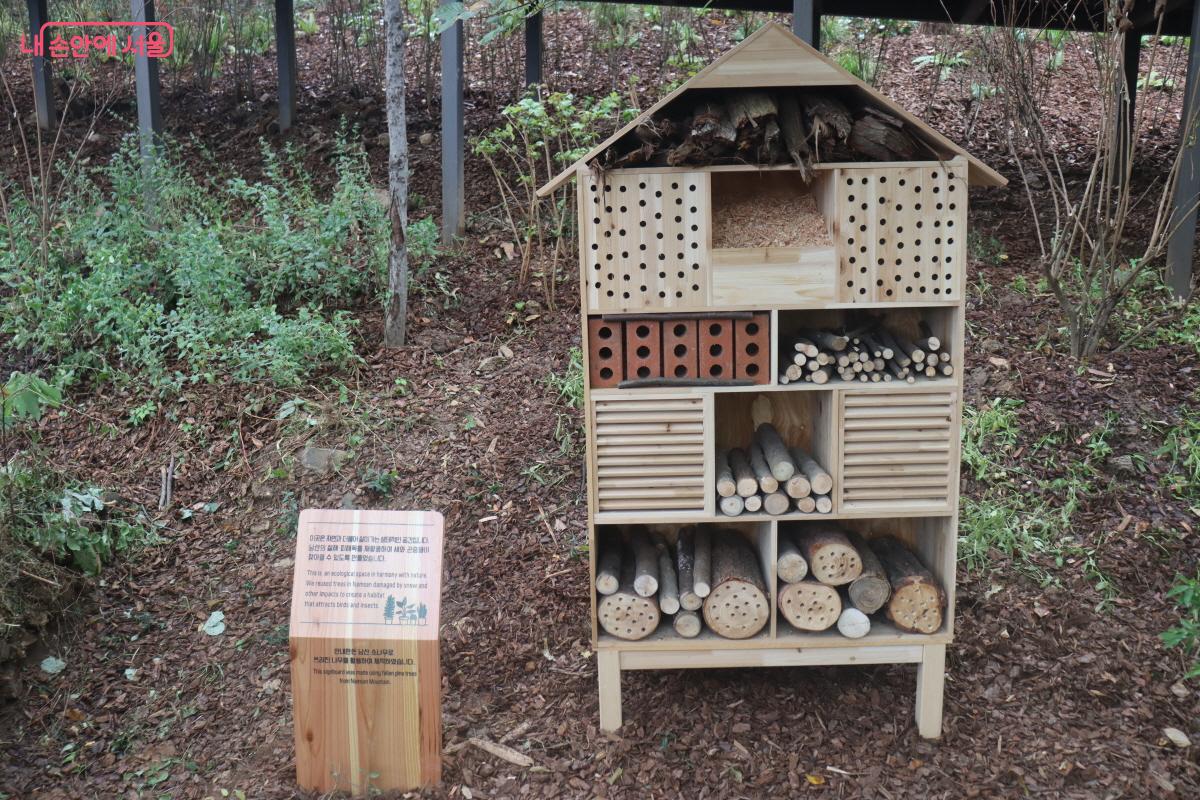 새와 곤충의 집을 마련했다. ©조송연