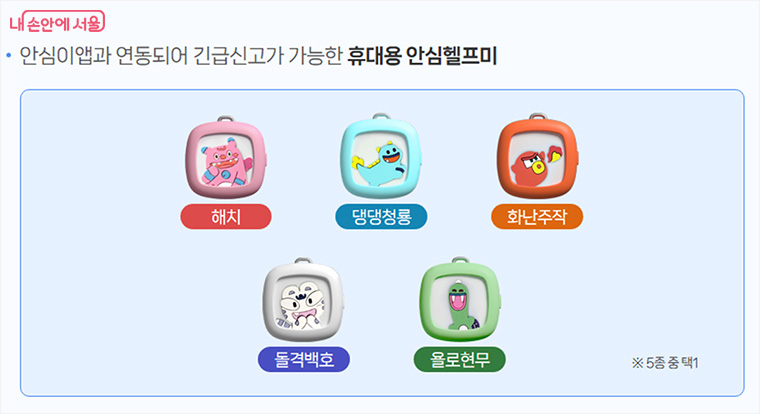 휴대용 안심헬프미 &copy;서울시