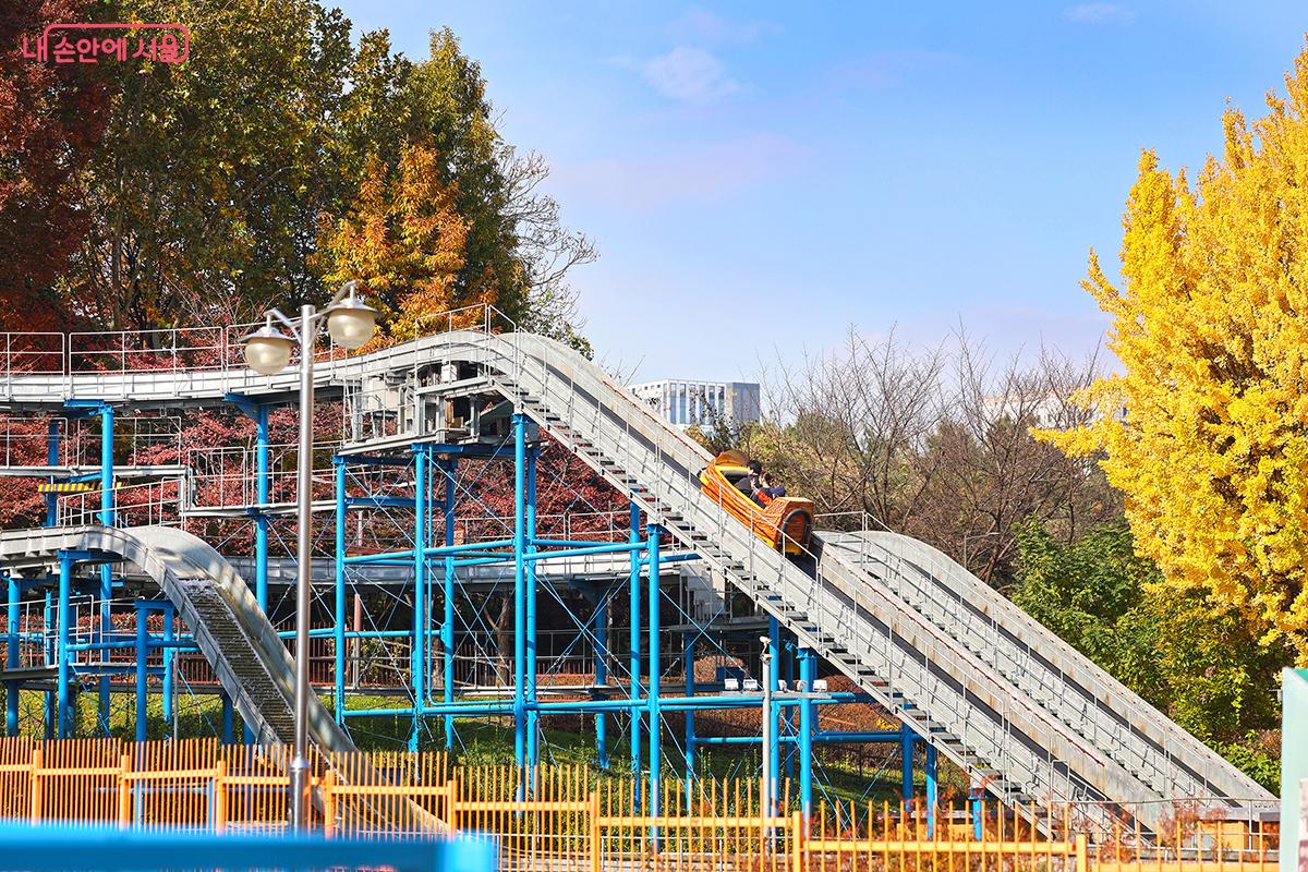 어린이대공원 놀이동산과 가을 단풍 ©김주연