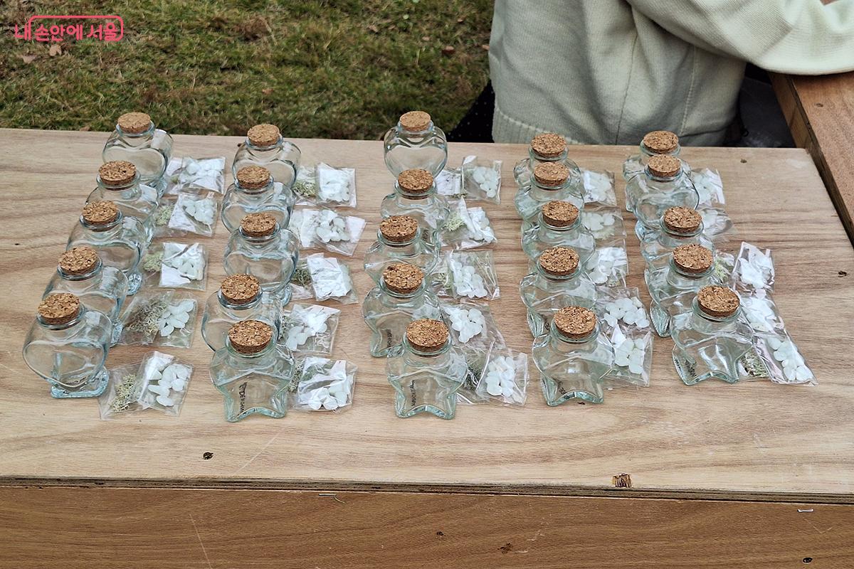 ‘반려식물 마리모 키우기’ 코너에서 얻을 수 있는 마리모 키우기 키트 세트 ©이혜숙