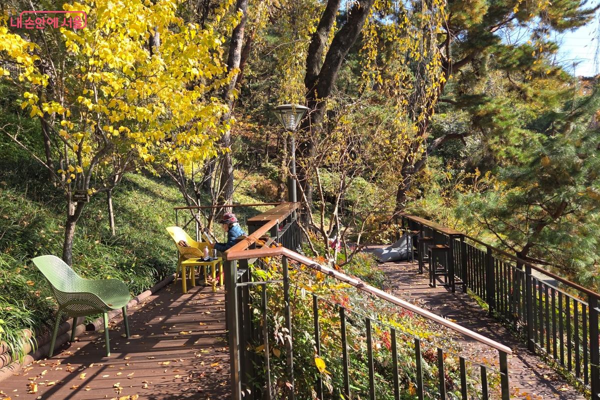 아차산 숲속책마당은 아차산 산책로와도 연결돼 있다. &copy;김미선
