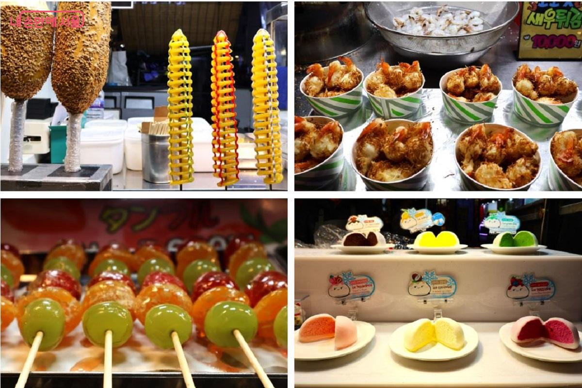 포장마차에는 입맛을 당기는 달콤한 간식으로 가득했다. ©이봉덕