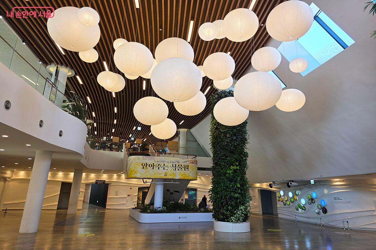 식물문화센터 온실 입구 메인홀에서 만날 수 있는 ‘빛의 정원’ ©이정민