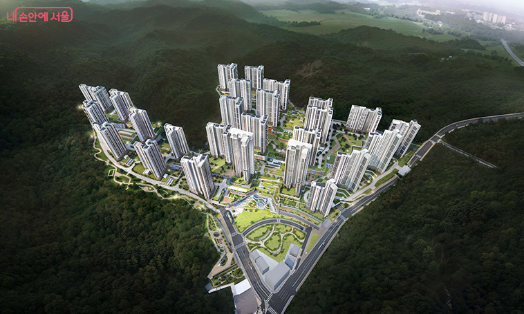 백사마을 재개발사업 조감도 