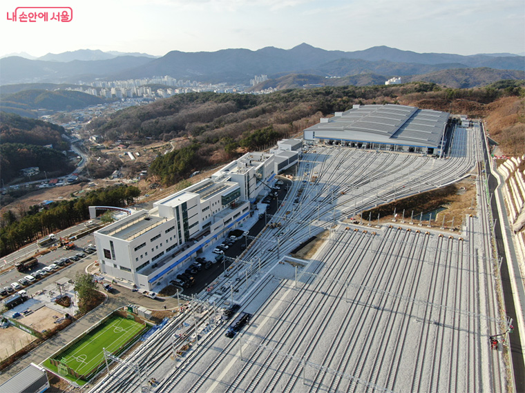 진접차량기지 전경. 창동차량기지를 이곳으로 이전한다.