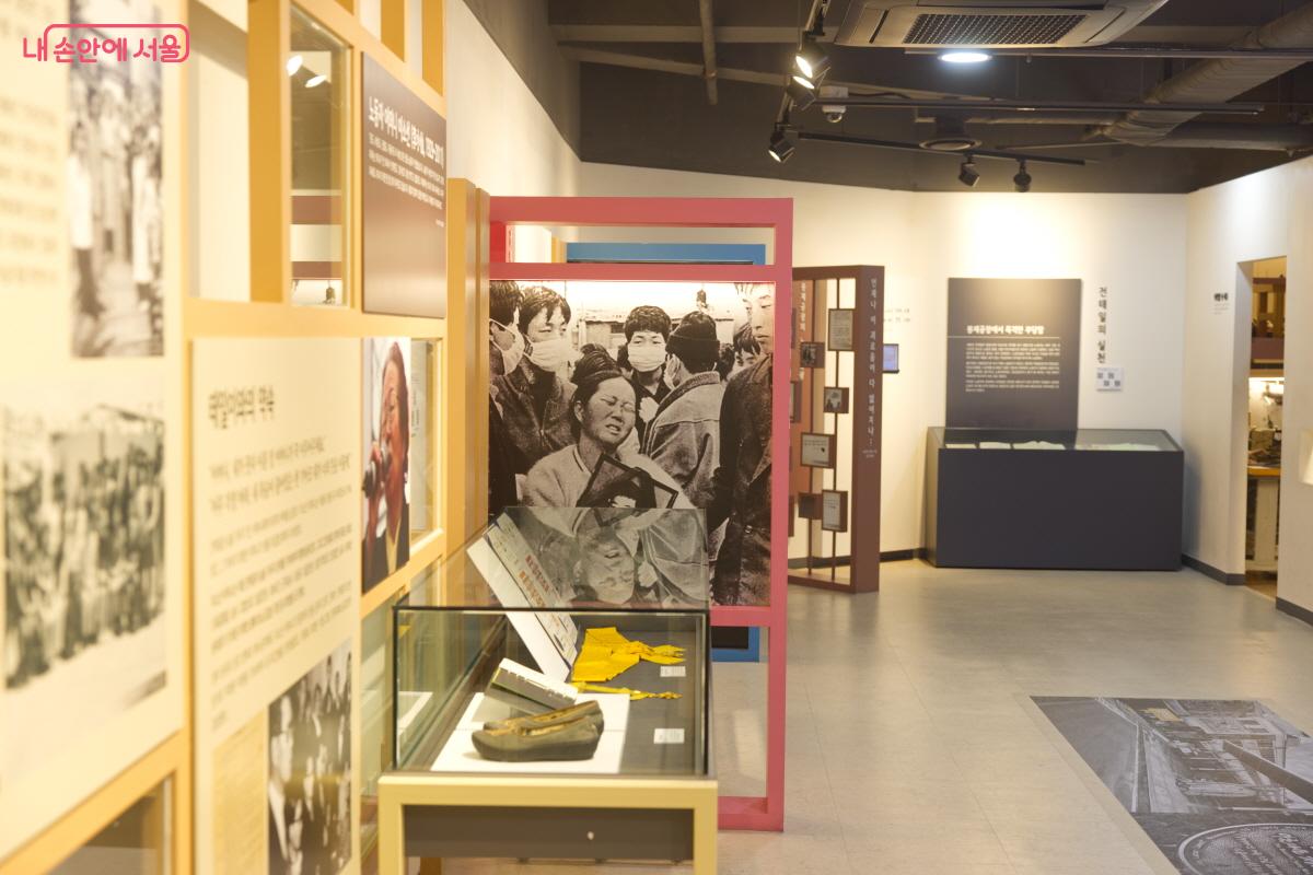 노동의 가치와 소중함을 일깨우는 다양한 전시가 돋보인다. &copy;임중빈