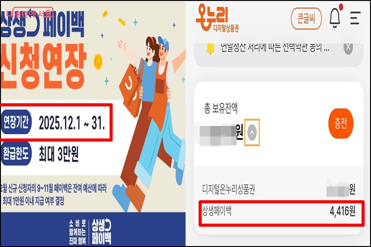 상생페이를 조금이나마 받았다. &copy;상생페이백 누리집