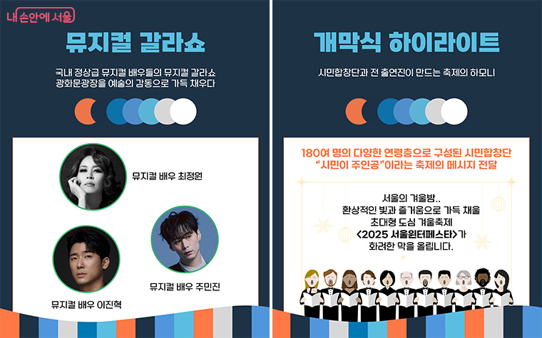 뮤지컬 갈라쇼와 시민합창단 공연도 즐길 수 있다.