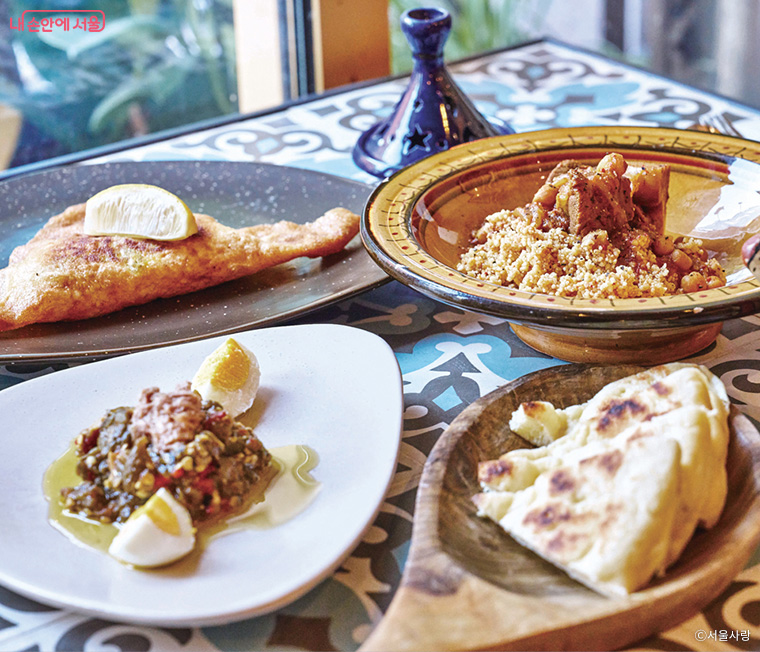 이지혜 사장이 하나하나 손수 만들어낸 ‘꾸스꾸스’의 대표 메뉴인 튀니지 가정식.